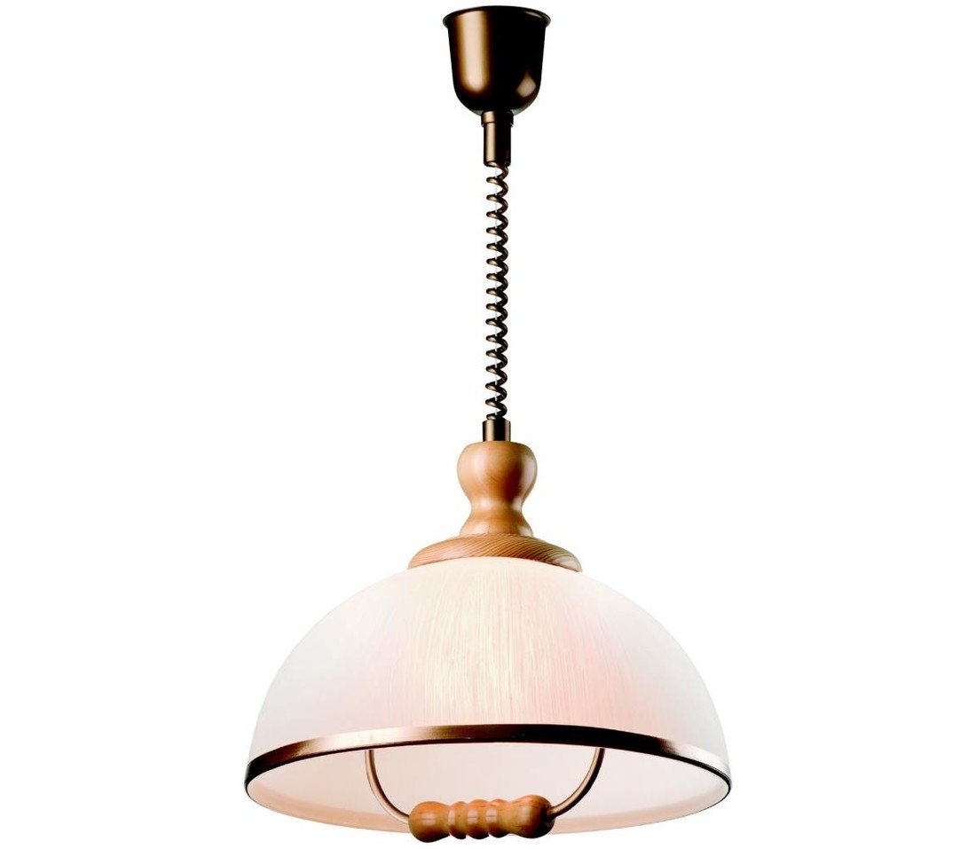 Stahovací lustr RAMONA 1xE27/60W/230V béžová/světle hnědá