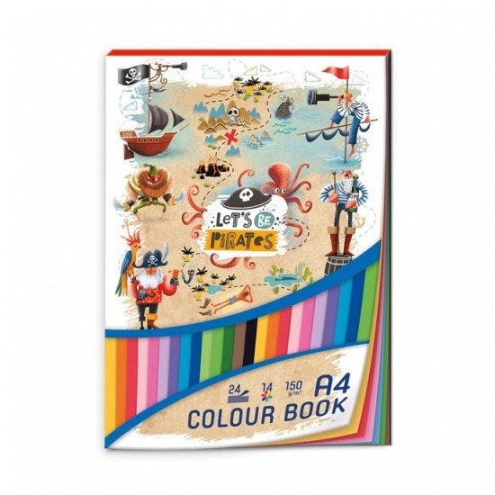 Argus Blok barevných papírů A4 - Lets Be Pirates - 1703-0363