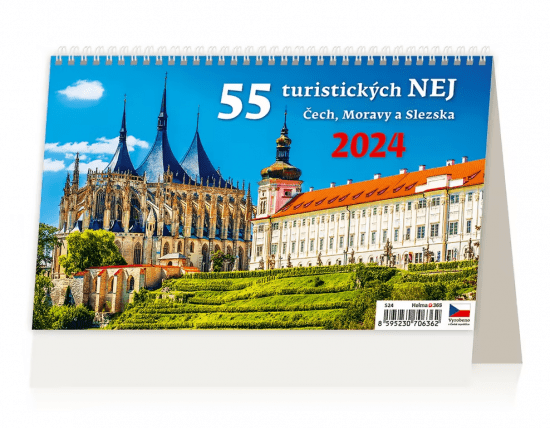 Helma 365 Stolní kalendář - 55 turistických nej Čech - S24-24