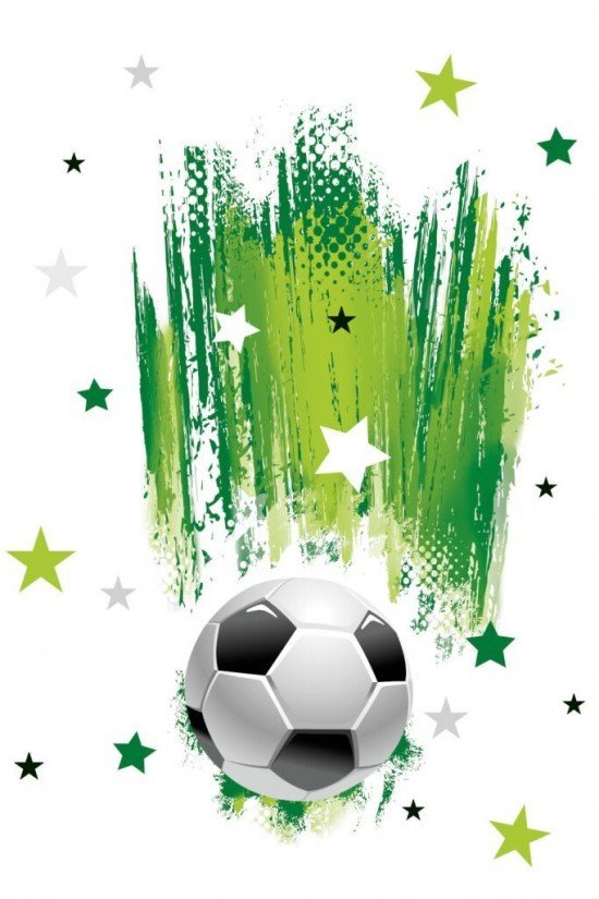 POL-MAK Papírový ubrus - Football with Stars - 120 x 180 cm - OD01 OG P 037201