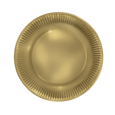 POL-MAK Papírový talíř malý - zlatý - 18 cm - 8 ks - TM01 OG 005400