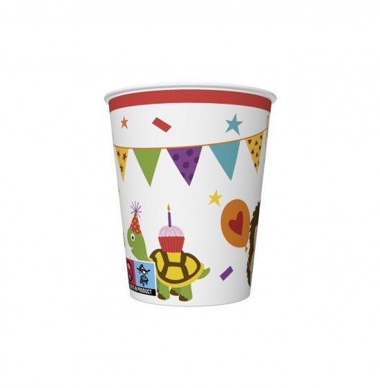 POL-MAK Papírový kelímek - Cute Party Animals - 0,25 l - 8 ks - KD01 OG 036901