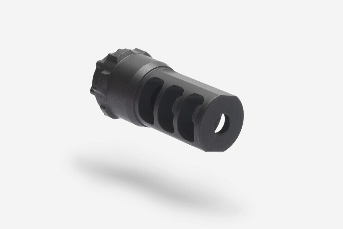 Úsťová brzda / adaptér na tlumič Muzzle Brake / ráže 5.56 mm Acheron Corp®  (Barva: Černá, Typ závitu: M15 x 1 HK)