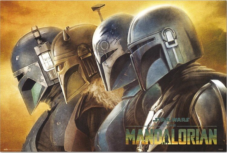 GRUPO ERIK Plakát, Obraz - Star Wars: The Mandalorian - Mandalorians, (91.5 x 61 cm)