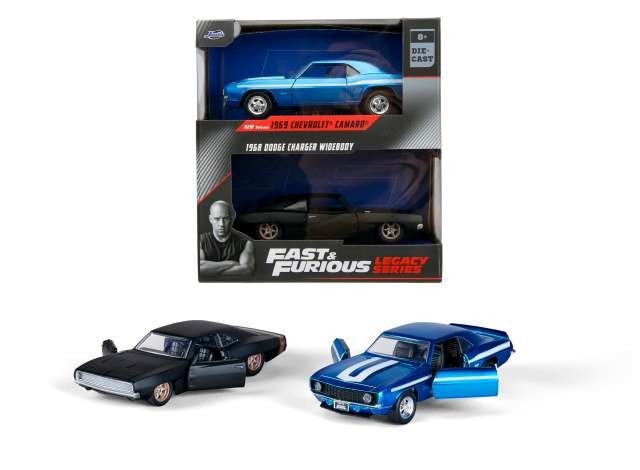 Jada Toys | Fast and Furious - Diecast Model 1/32 1969 Chevrolet Camaro a 1968 Dodge Charger Widebody