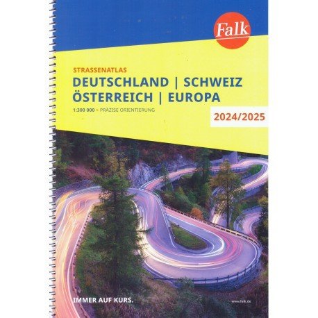 Falk Německo, Rakousko, Švýcarsko 1:300 000 autoatlas