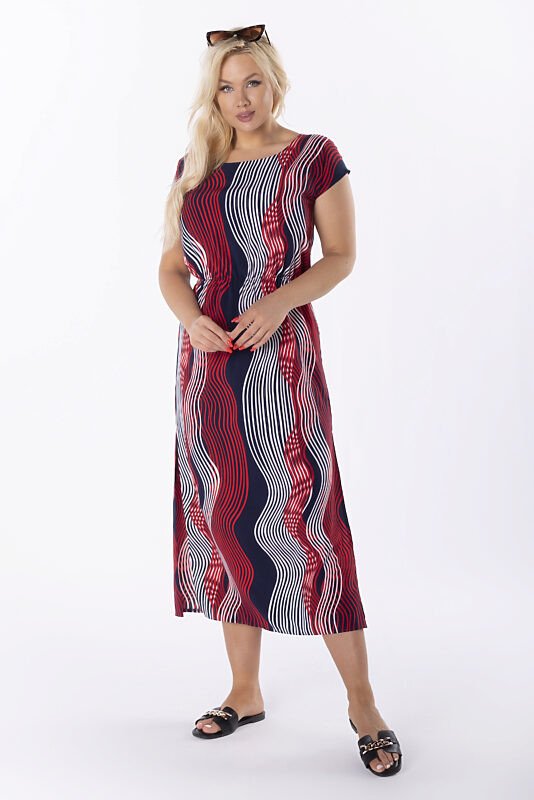 Barevné letní šaty s vlnovkami Lein 40