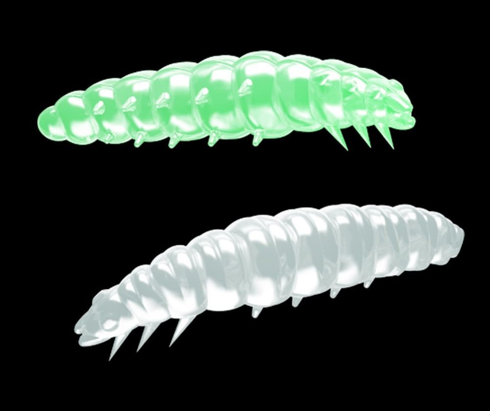 Libra Lures Larva Glow UV green - 3,5cm 12ks