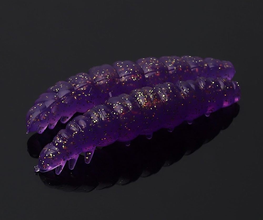 Libra Lures Larva Purple with glitter - 3,5cm 12ks