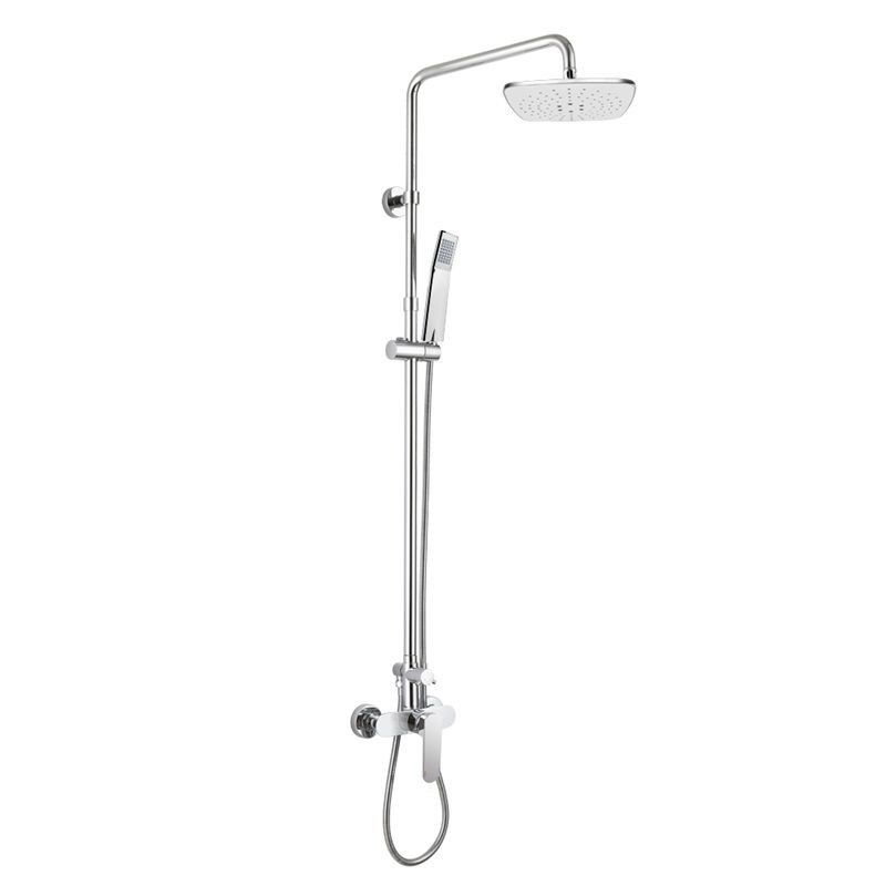 MEREO Nástěnná sprchová bateri Eve 150 mm se sprchovou soupravou, ruční a talířovou sprchou 225x225mm CBE60104SBE