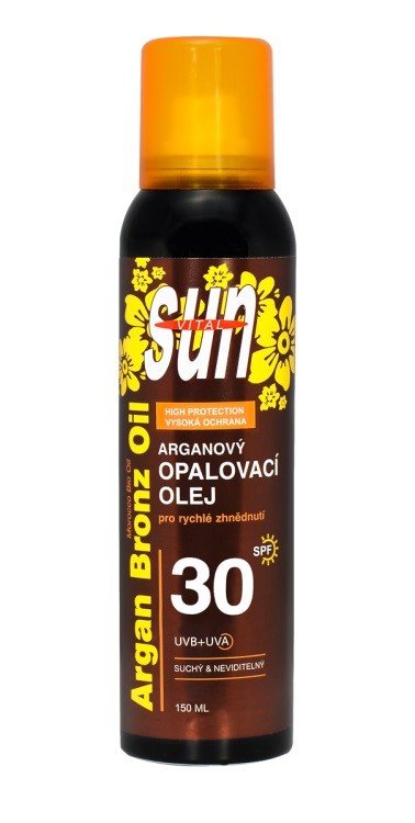 Vivaco Suchý opalovací olej s BIO arganovým olejem SPF 30 SUN VITAL 150 ml