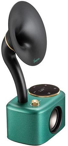 Sangean CP-100D Gramophone stolní rádio DAB plus , FM AUX, Bluetooth, USB dotykový displej, s akumulátorem tyrkysová