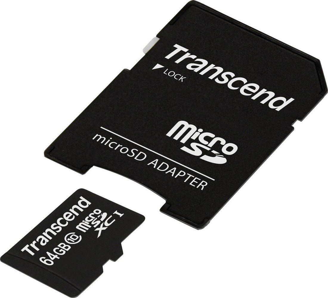 Transcend Premium paměťová karta microSDXC 64 GB Class 10, UHS-I vč. SD adaptéru
