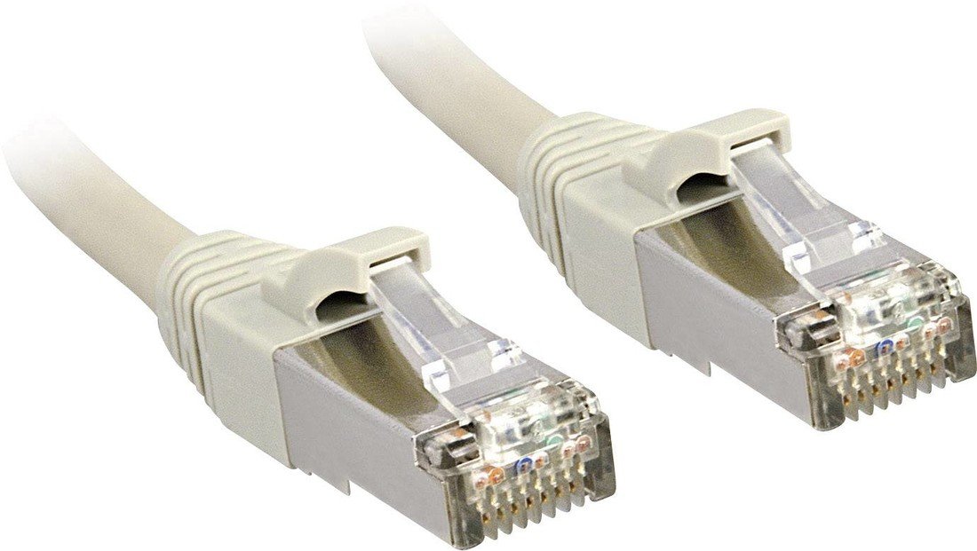 LINDY 45581 RJ45 síťové kabely, propojovací kabely CAT 6 S/FTP 0.50 m šedá s ochranou 1 ks