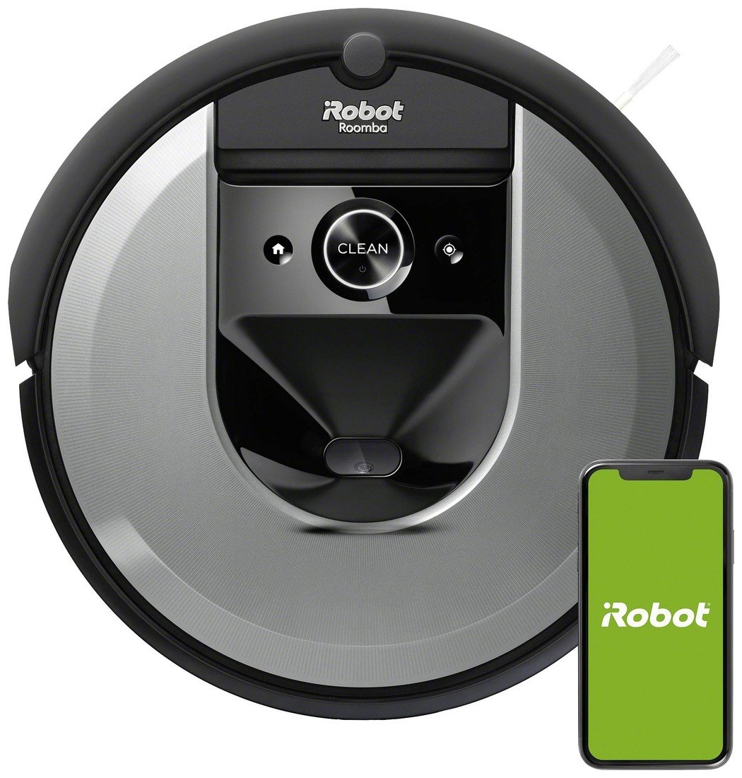 iRobot Roomba i7150 robotický vysavač stříbrná, černá ovládání aplikací, hlasové pokyny, kompatibilní se systémem Amazon Alexa, kompatibilní s Google Home