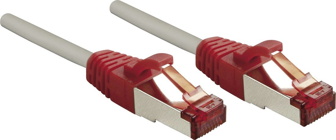 LINDY 47838 RJ45 síťové kabely, propojovací kabely CAT 6 S/FTP 2.00 m šedá s ochranou 1 ks