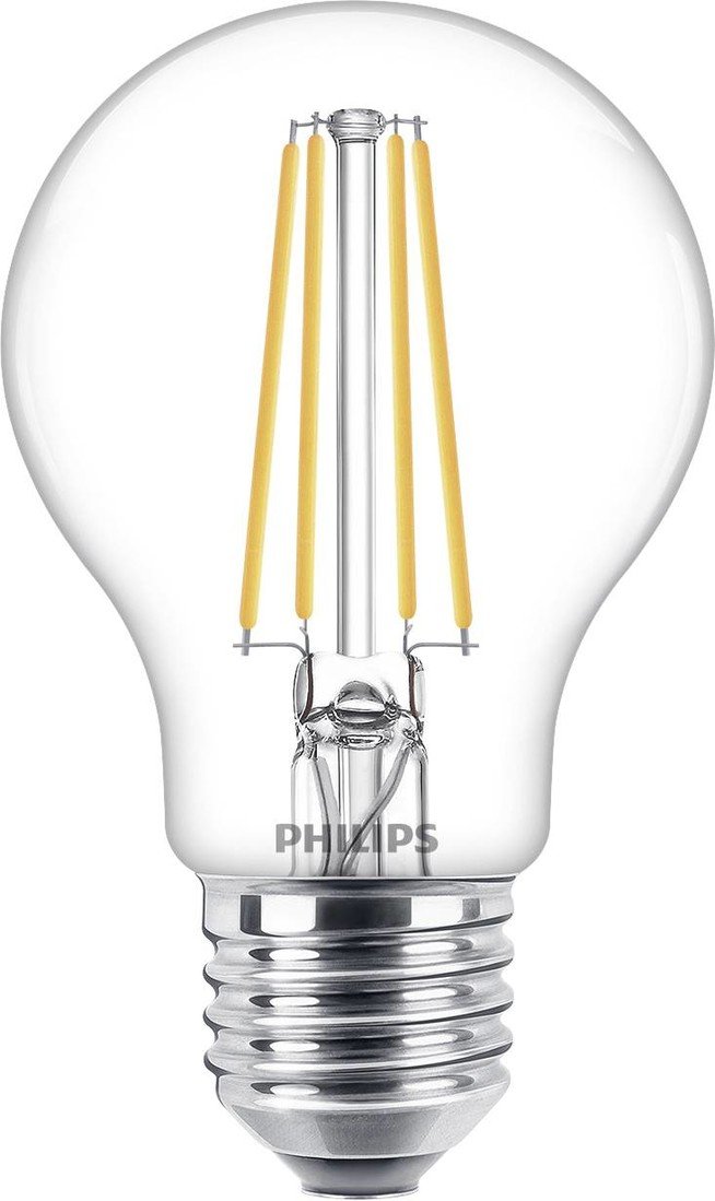 Philips Lighting 77777700 LED Energetická třída (EEK2021) E (A - G) E27  7 W = 60 W teplá bílá (Ø x d) 6 cm x 10.4 cm  3 ks