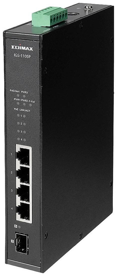 EDIMAX IGS-1105P průmyslový ethernetový switch ethernet. portů 4  LAN rychlost přenosu 10 GBit/s