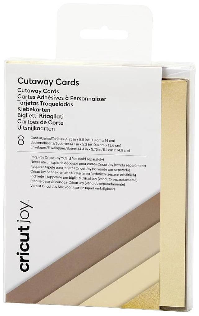 Cricut Joy(TM) Cutaway Cards sada karet  hnědá, světle hnědá, béžová, zlatá