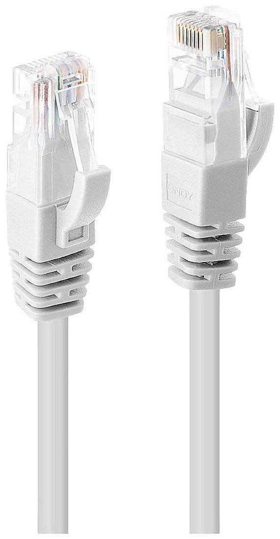 LINDY 48094 RJ45 síťové kabely, propojovací kabely CAT 6 U/UTP 3.00 m bílá  1 ks