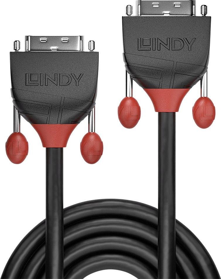 LINDY DVI kabel DVI-D 18  plus  1 pól Zástrčka, DVI-D 18  plus  1 pól Zástrčka 2.00 m černá 36256  DVI kabel