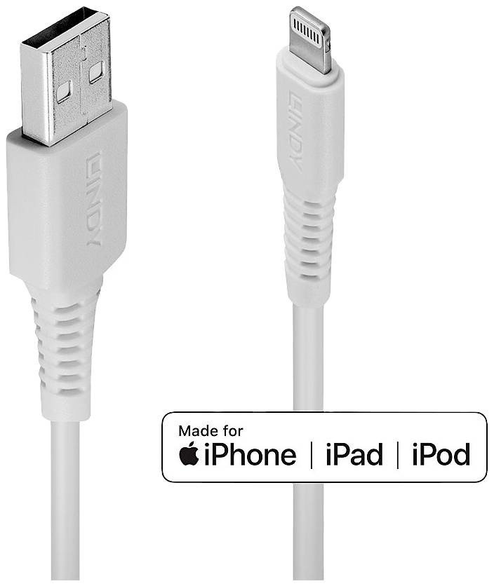 LINDY USB kabel USB 2.0 USB-A zástrčka, Apple Lightning konektor 1.00 m bílá  31326