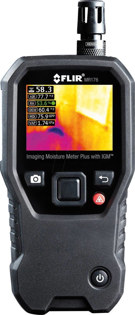 FLIR MR176 měřič vlhkosti materiálů  Měření vlhkosti stavebních materiálů 0 do 100 procent vol  integrovaná termokamera