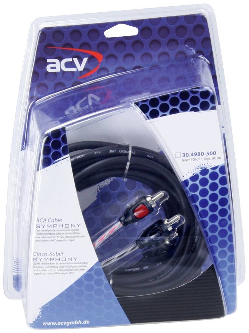 ACV 30.4980-500 cinch kabel 5 m [2x cinch zástrčka - 2x cinch zástrčka]