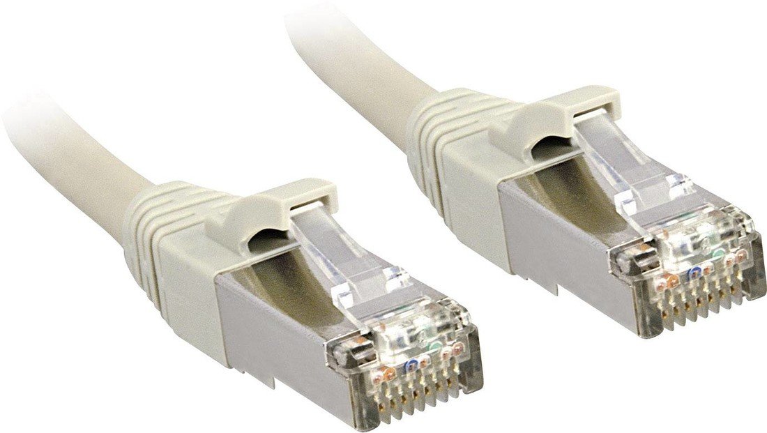 LINDY 45585 RJ45 síťové kabely, propojovací kabely CAT 6 S/FTP 5.00 m šedá s ochranou 1 ks