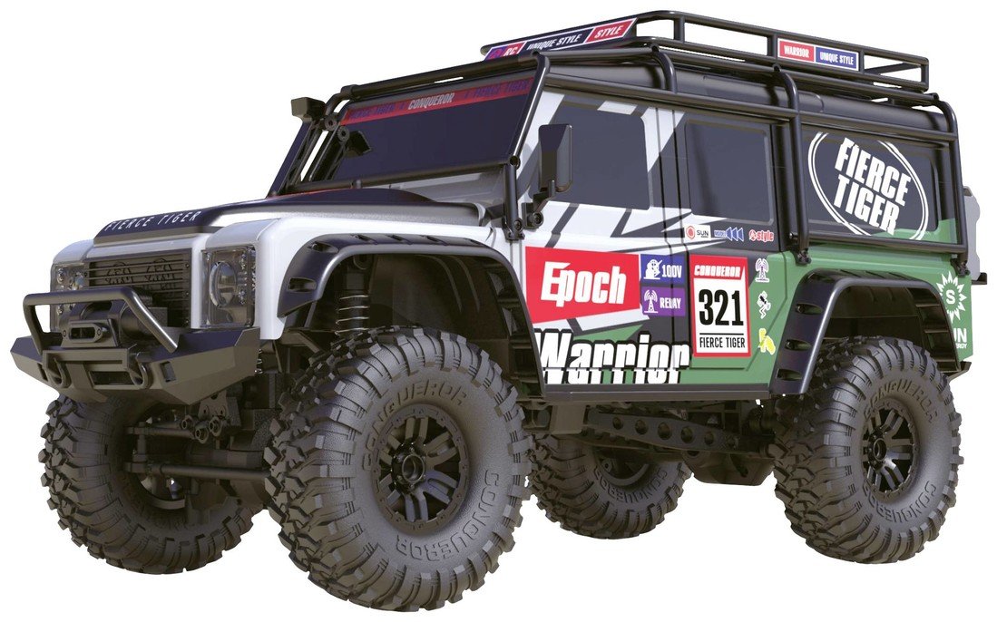 Amewi Dirt Climbing Fierce Tiger komutátorový 1:10 RC model auta elektrický Crawler 4WD (4x4) RtR 2,4 GHz vč. akumulátorů a nabíječky , se světelným efektem, vč. akumulátorů