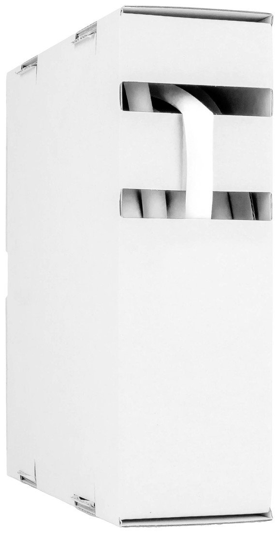 Hongshang 2111343118 smršťovací bužírka bez lepidla bílá 2.40 mm 1.20 mm Poměr smrštění:2:1 15 m