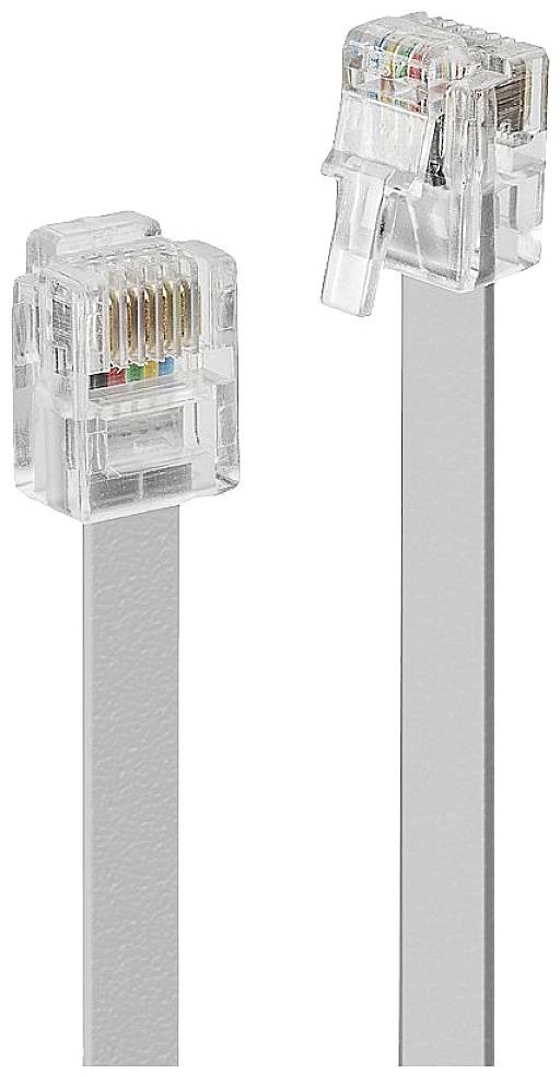 LINDY ISDN kabel [1x RJ12 zástrčka 6p6c - 1x RJ12 zástrčka 6p6c] 5 m šedá