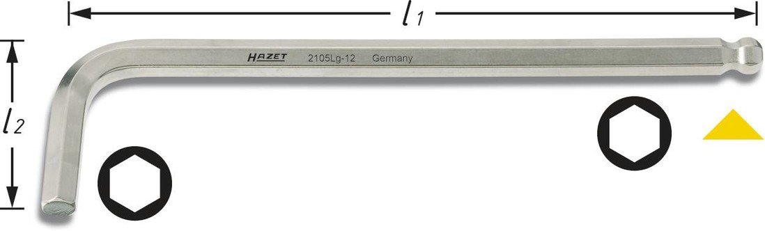 Hazet    2105LG-025  inbus  klíč      2.5 mm