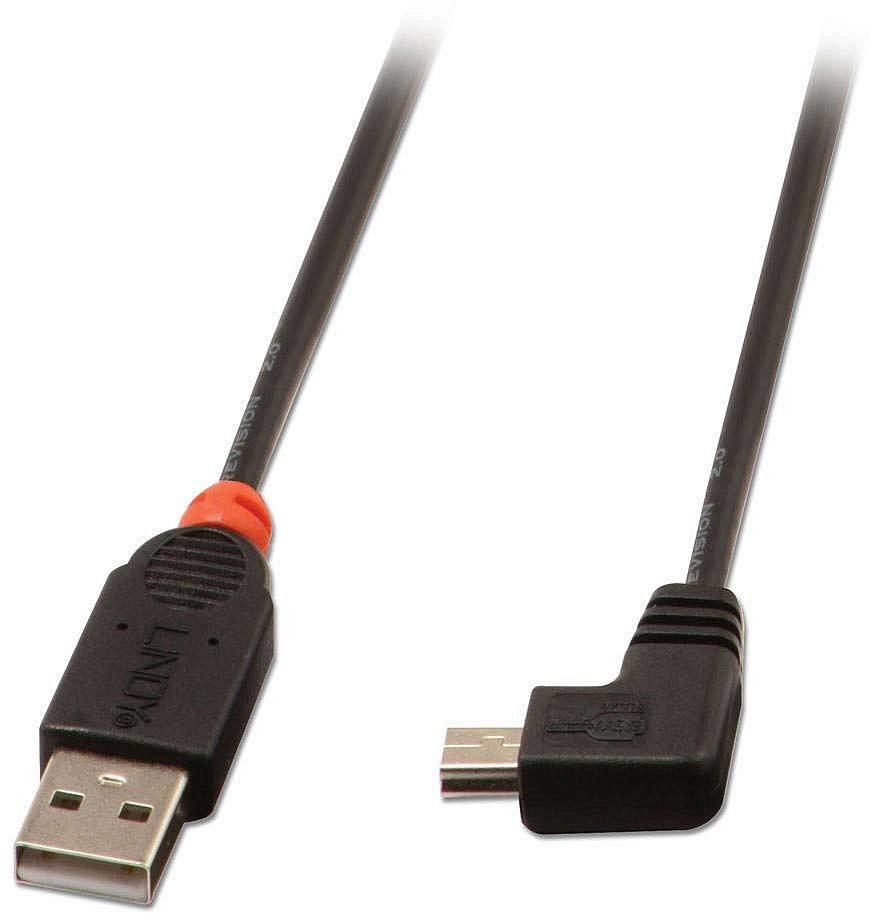 LINDY USB kabel USB 2.0 USB-A zástrčka, USB Mini-B zástrčka 1.00 m černá  31971