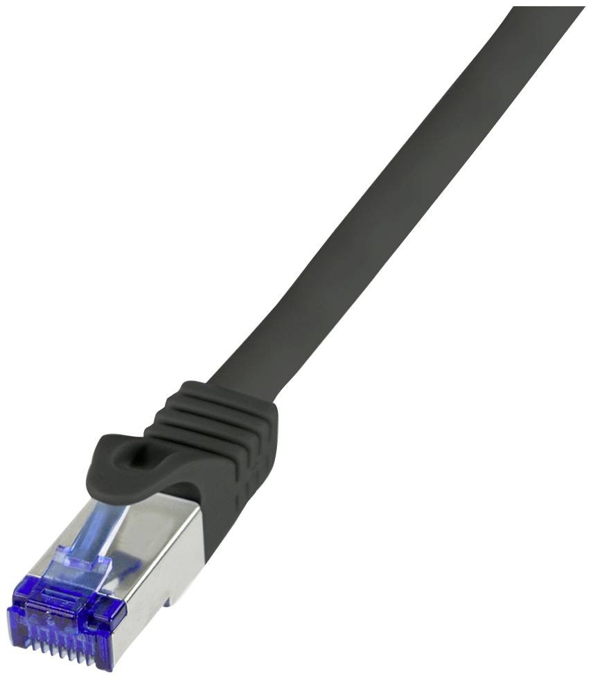 LogiLink C6A093S RJ45  CAT 6A S/FTP 10.00 m černá  1 ks