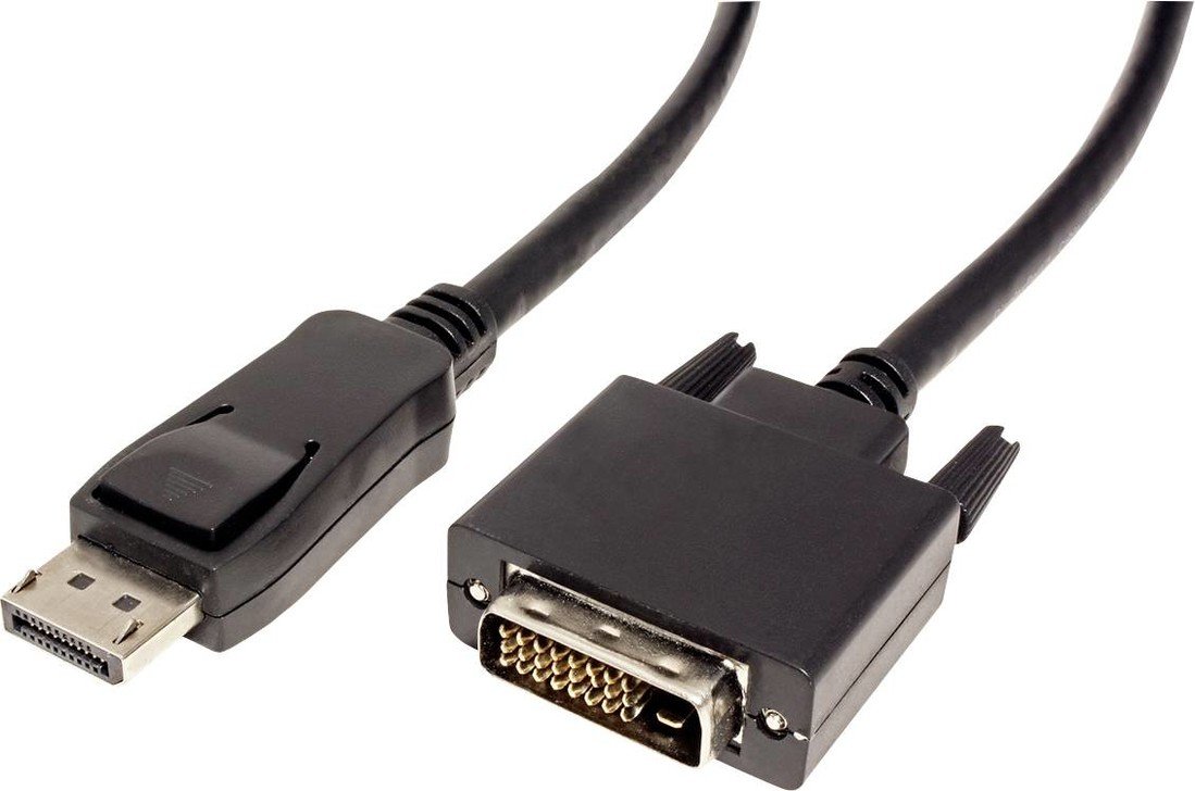 Value DisplayPort / DVI kabelový adaptér Konektor DisplayPort, DVI-D 24 plus 1pol. Zástrčka 1.00 m černá 11.99.5613 stíněný Kabel DisplayPort