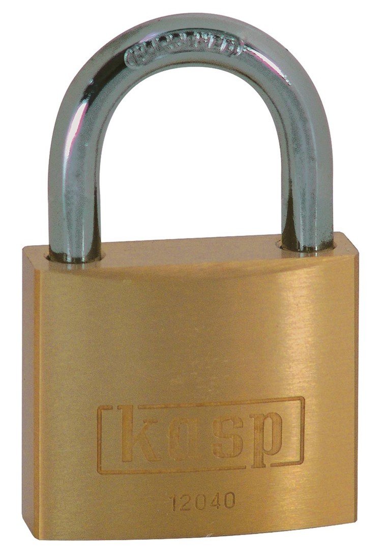 Kasp K12025 visací zámek 25 mm zámky s různými klíči   zlatožlutá  na klíč