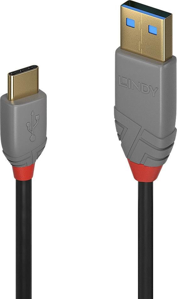 LINDY USB kabel USB 2.0 USB-A zástrčka, USB-C ® zástrčka 2.00 m černá  36887