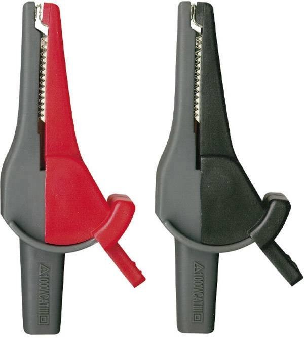 Beha Amprobe 370012 sada bezpečnostních krokosvorek, zásuvka 4 mm, CAT III 1000 V, CAT IV 600 V, červená, černá