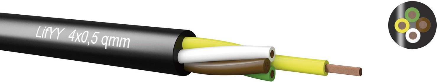 Kabeltronik LifYY řídicí kabel 5 x 0.50 mm² černá 240505000-1 metrové zboží