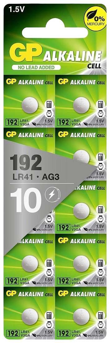 GP Batteries GP192F-2C10 knoflíkový článek LR 41 alkalicko-manganová  1.5 V 10 ks