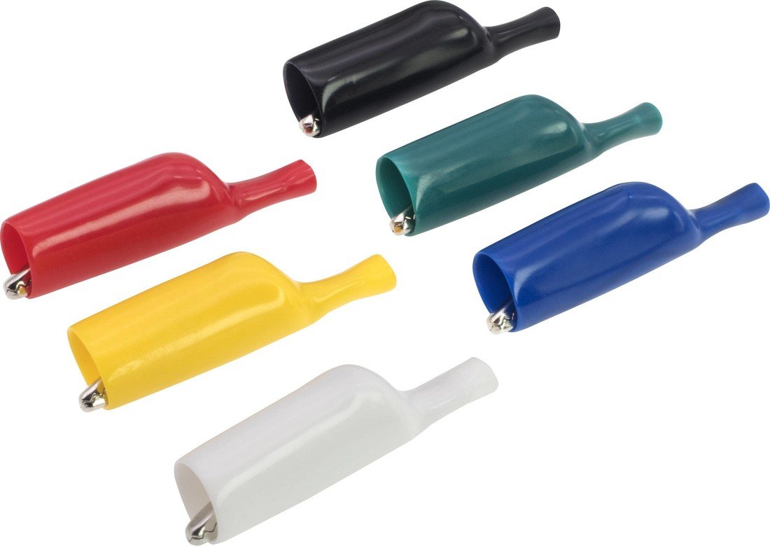 VOLTCRAFT MSK-106 sada krokosvorek, konektor 2 mm, červená, černá, žlutá, modrá, zelená, bílá