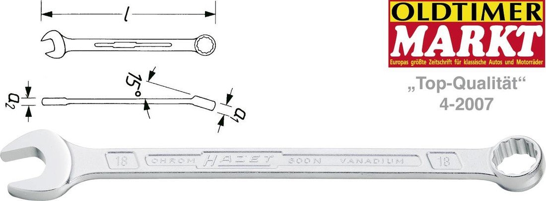 Hazet 600N-13  očkoplochý klíč  13 mm