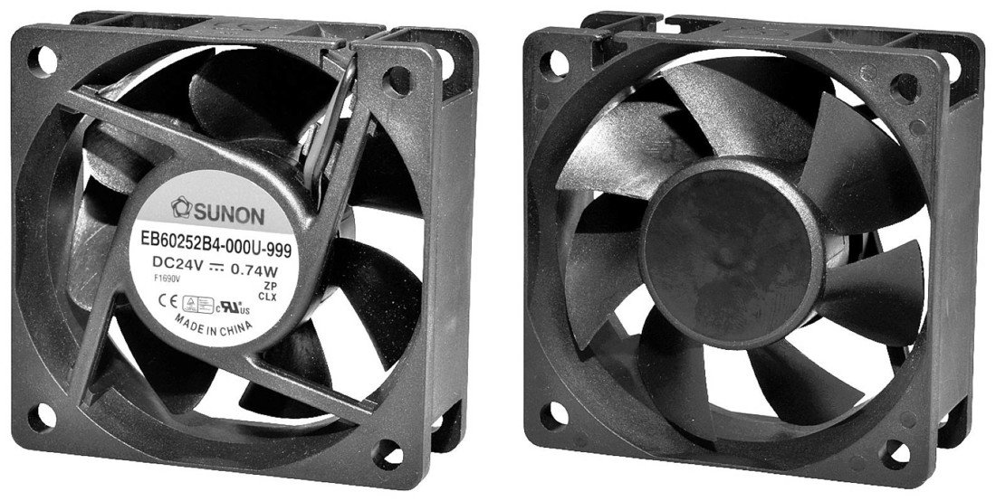 Sunon SUNON DC-Axiallüfter Serie MB/EB/EE 60x60x25mm axiální ventilátor 12 V 39.9 m³/h (d x š x v) 60 x 60 x 25 mm