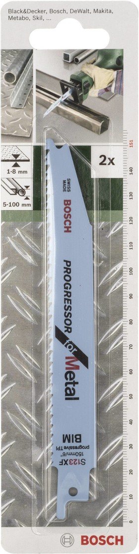 Bosch Accessories 2609256710 Sada pilových listů pro pilu ocasku Bimetall, s 123 XF Progressor for Metal Délka řezacího listu 151 mm 2 ks