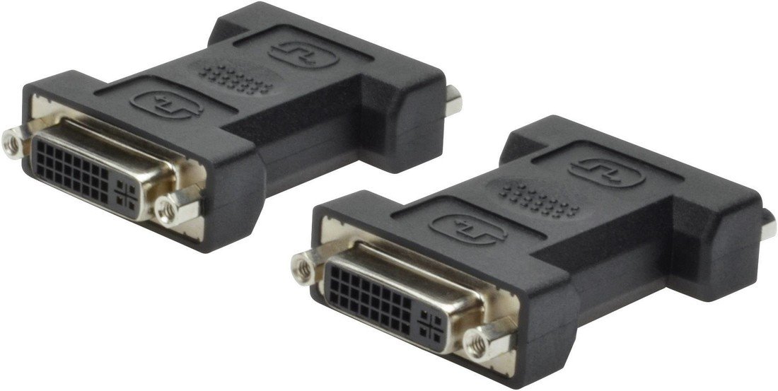 Digitus AK-320503-000-S DVI adaptér [1x DVI zásuvka 24 plus 5pólová - 1x DVI zásuvka 24 plus 5pólová] černá