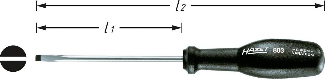 Hazet TRInamic dílna  šroubovák pro šrouby Microstix Šířka čepele: 2.5 mm Délka dříku: 75 mm DIN ISO 2380-2