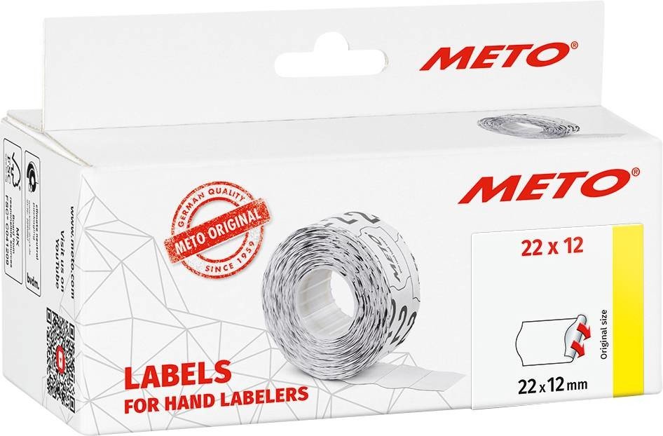 METO cenovky 9506154 přemístitelné Šířka etikety: 22 mm Výška štítku: 12 mm bílá 1 ks