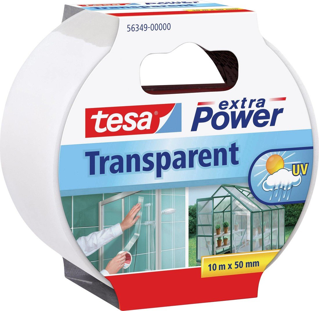 tesa  56349-00000-04 instalatérská izolační páska tesa® Extra Power transparentní (d x š) 10 m x 50 mm 1 ks