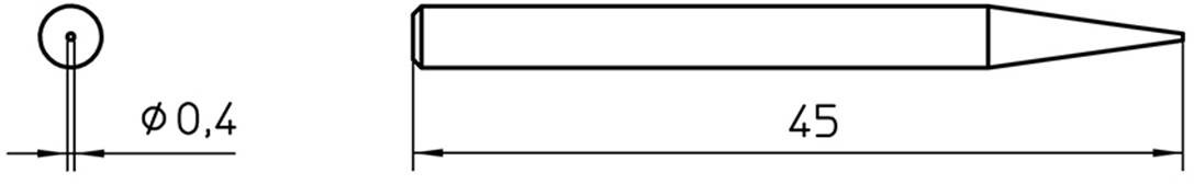 Weller 4SPI15210-1 pájecí hrot jehlový Velikost hrotů 0.4 mm  Obsahuje 1 ks
